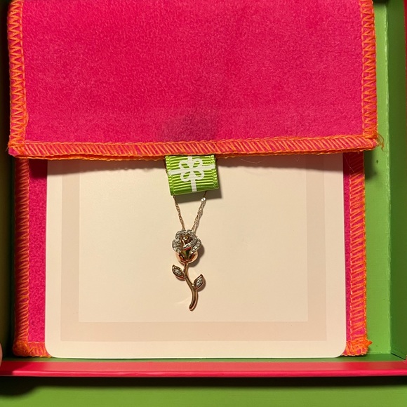 Enchanted Rose, Disney Fine Jewelry Womens 1/10 CT. T.W. Genuine White Diamond - Picture 3 of 5